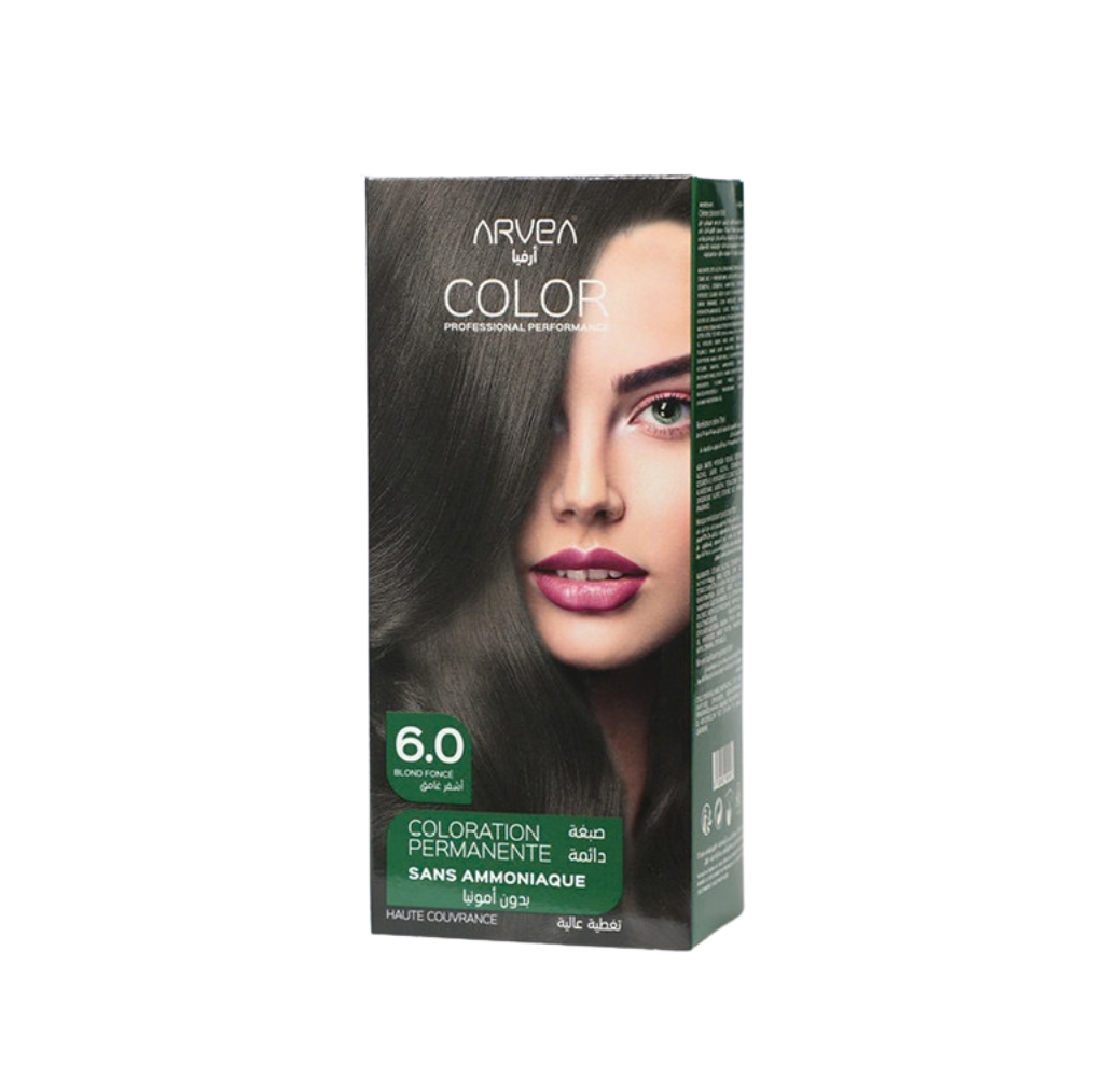 Blond Foncé 6.0 Coloration Permanente Sans Ammoniaque ARVEA 
