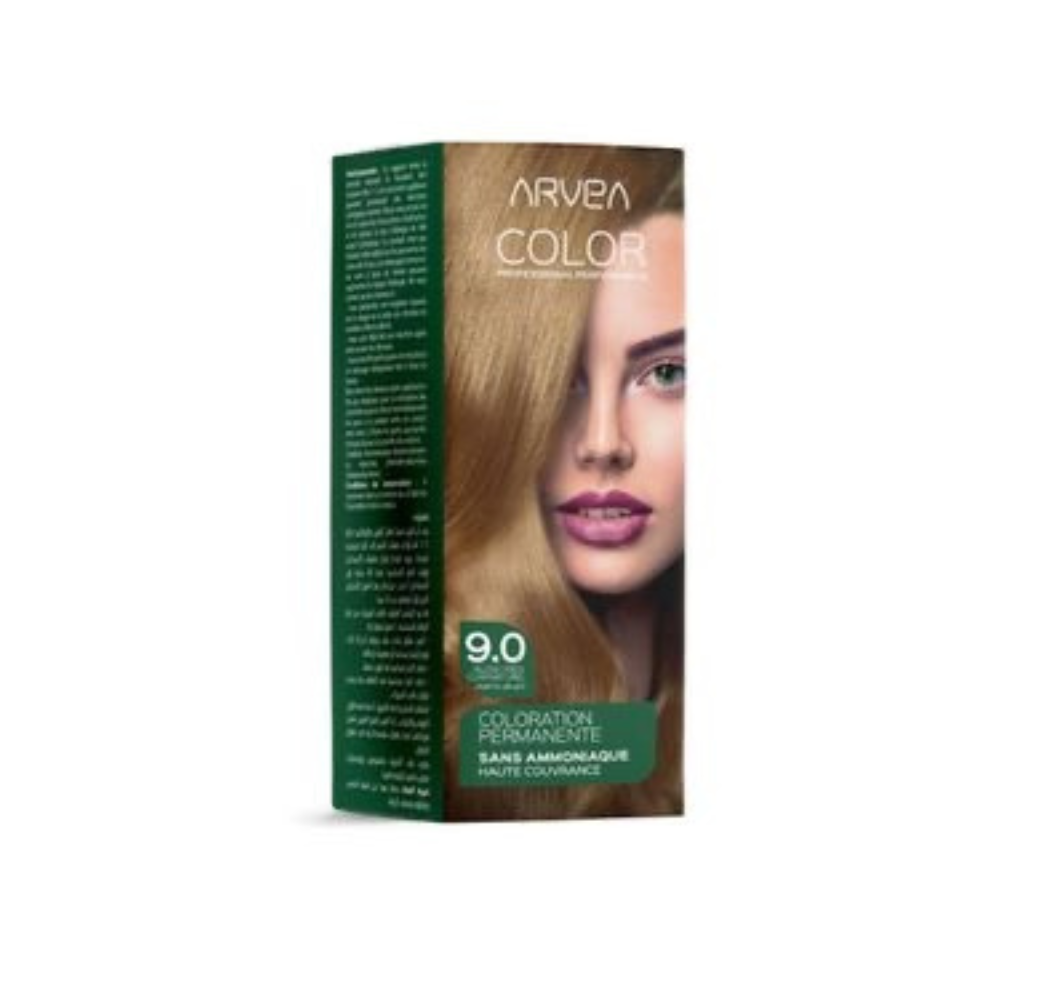 Blond Très Clair 9.0 Coloration Permanente Sans Ammoniaque ARVEA 