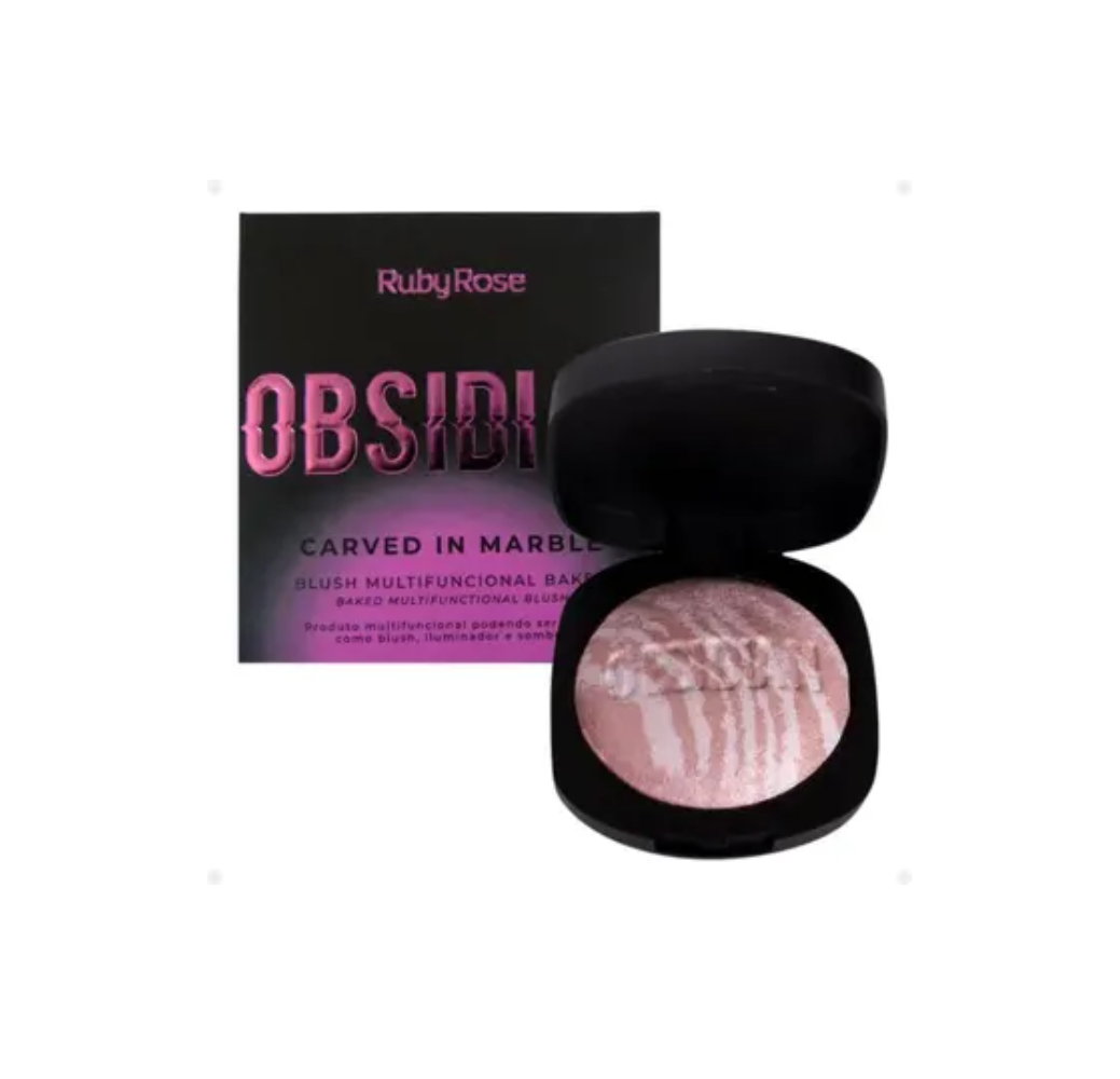 RubyRose blush obsidian carved in marble