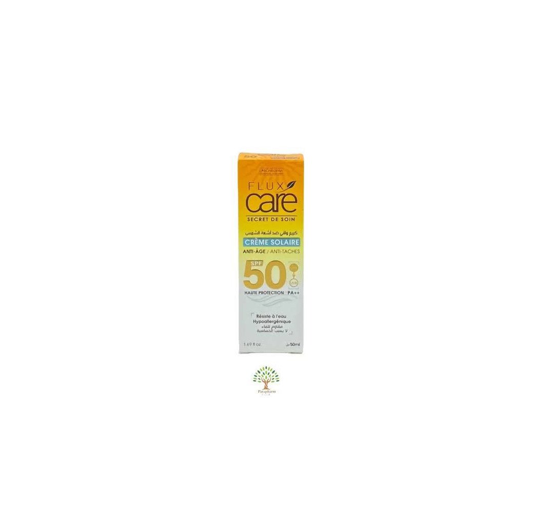 Flux Care Crème Solaire Anti-Âge Anti-Taches SPF 50 – 50 ml