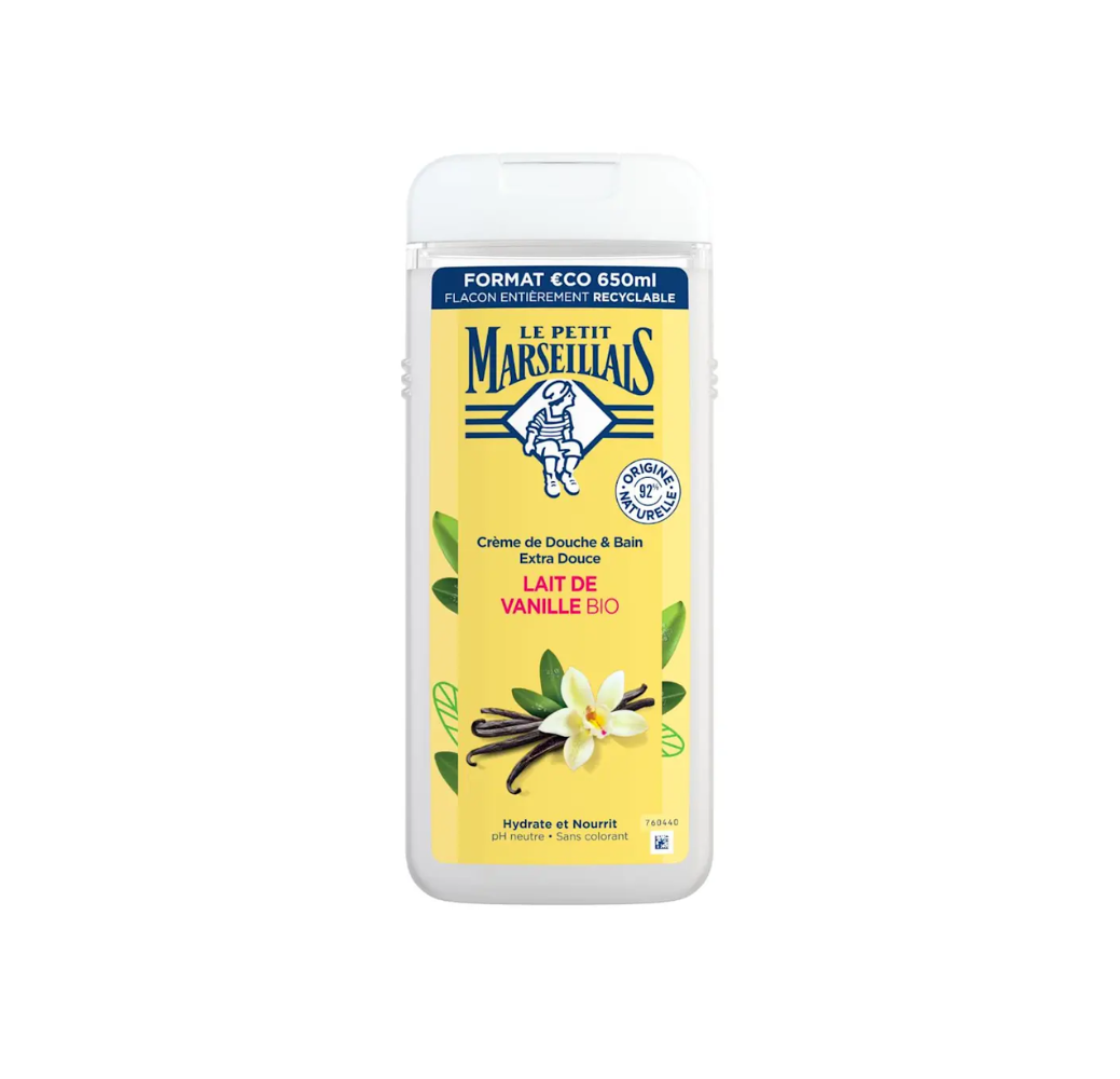 Le petit marseillais gel douche lait de vanille bio 650ml