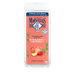 Le petit marseillais gel douche peche blanche bio & nectarine bio 650ml