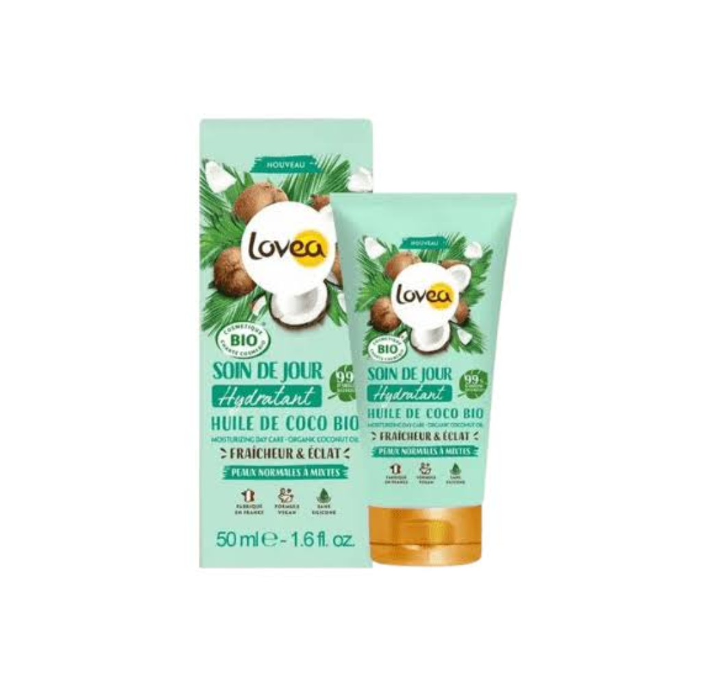 Lovea soin de jour huile de coco bio 50ml