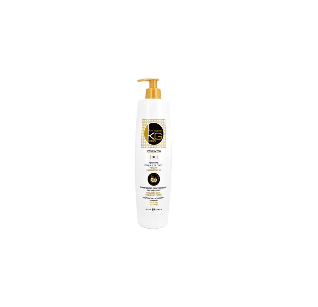 KERAGOLD PRO Shampoing BC sans Sulfates à La Keratine & Huile de Coco, 500 ml KERAGOLD PRO Shampoing BC sans Sulfates à La Keratine & Huile de Coco, 500 ml