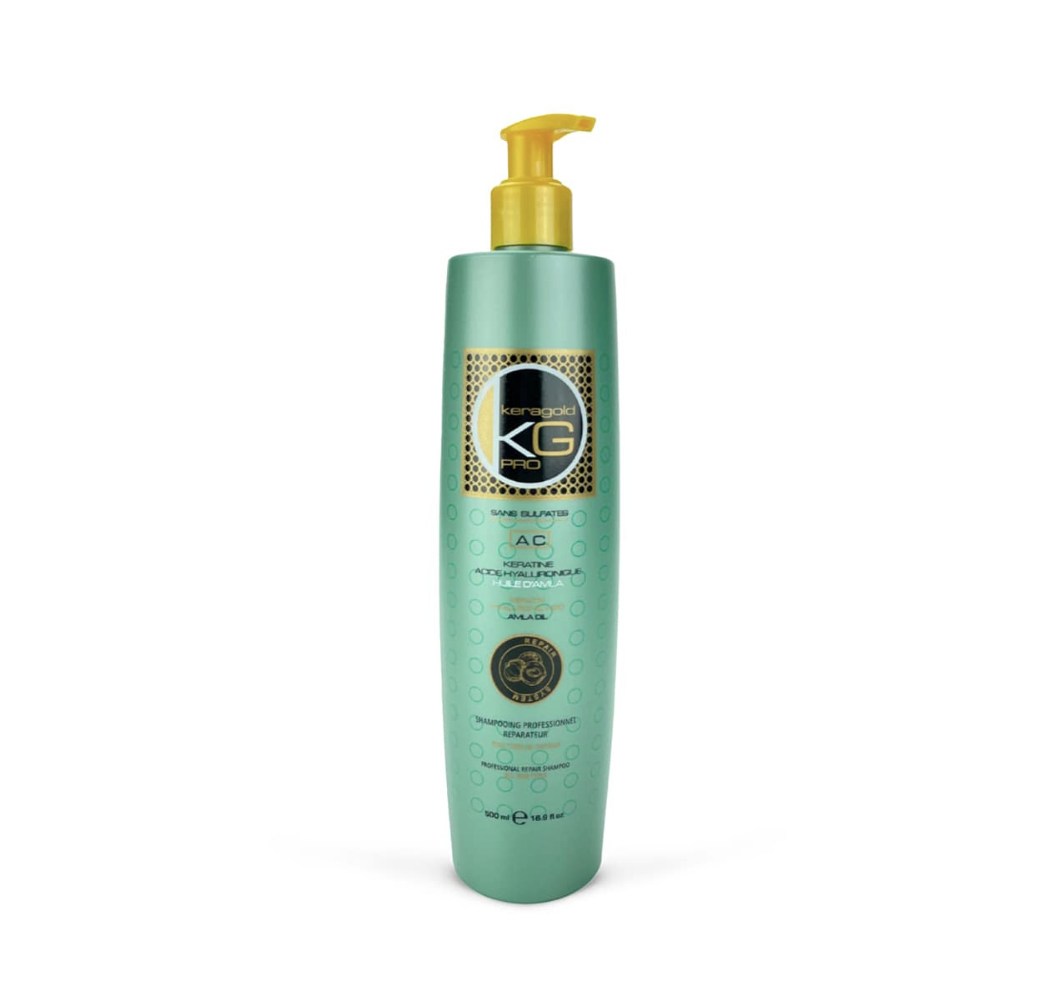 KERAGOLD PRO Shampoing AC sans Sulfates à la Kératine, Acide Hyaluronique & Amla, 500ml KERAGOLD PRO Shampoing AC sans Sulfates à la Kératine, Acide Hyaluronique & Amla, 500ml