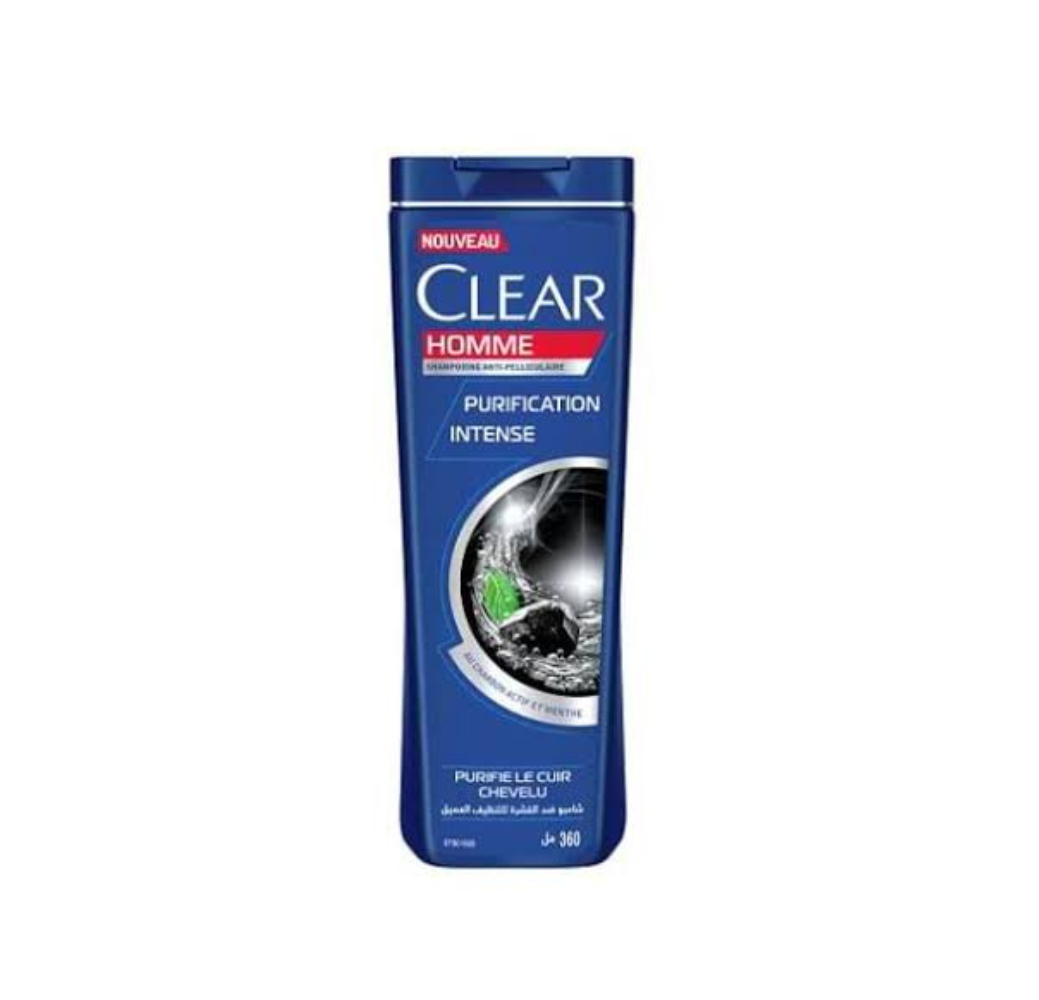 Shampooing Clear pour homme , Purification intense - Antipelliculaire 360ML