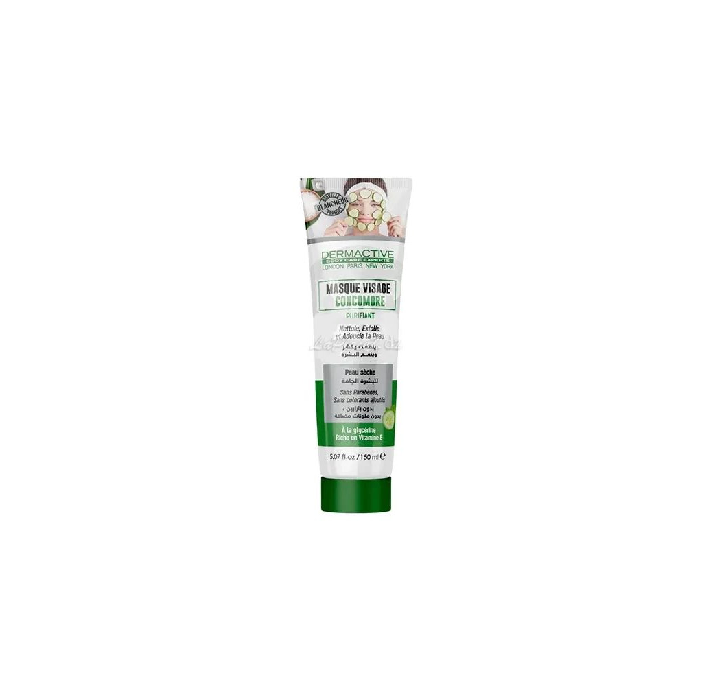 Masque Dermactive visage purifiant au concombre 150ml Masque Dermactive visage purifiant au concombre 150ml