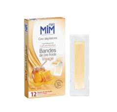 Mim Cire Dépilatoire Bandes De Cire Froide Visage Miel, 12 Bandes