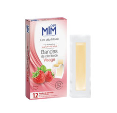 Mim Cire Dépilatoire Bandes De Cire Froide Corps Fraise  12 Bandes