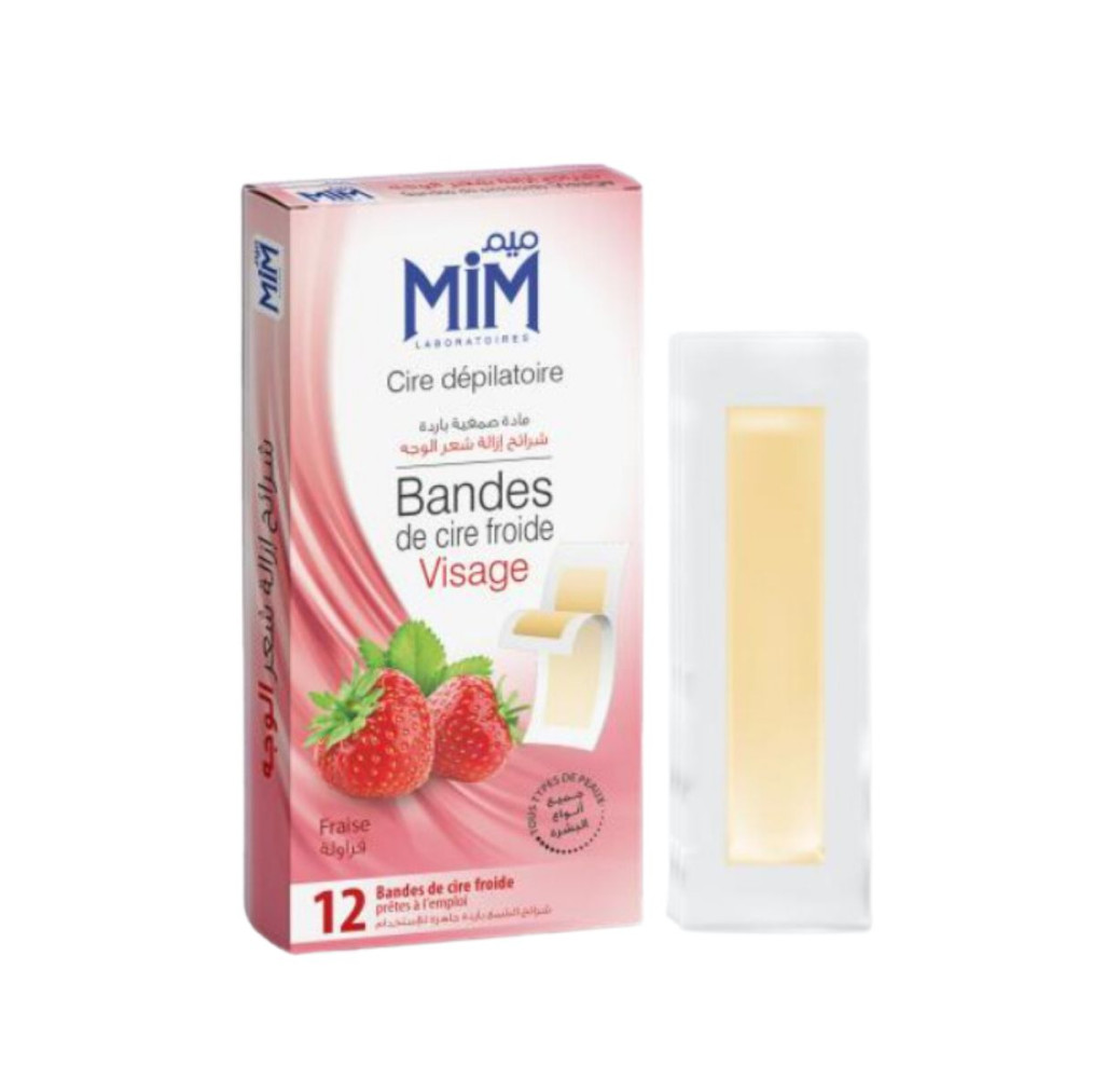 Mim Cire Dépilatoire Bandes De Cire Froide Corps Fraise  12 Bandes