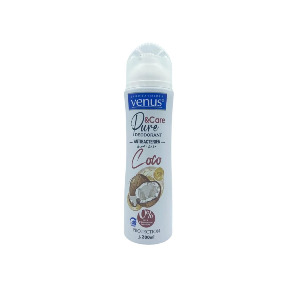 DÉODORANT VENUS PURE & CLEAN– ANTIBACTERIEN-  COCO DÉODORANT VENUS PURE & CLEAN– ANTIBACTERIEN-  COCO