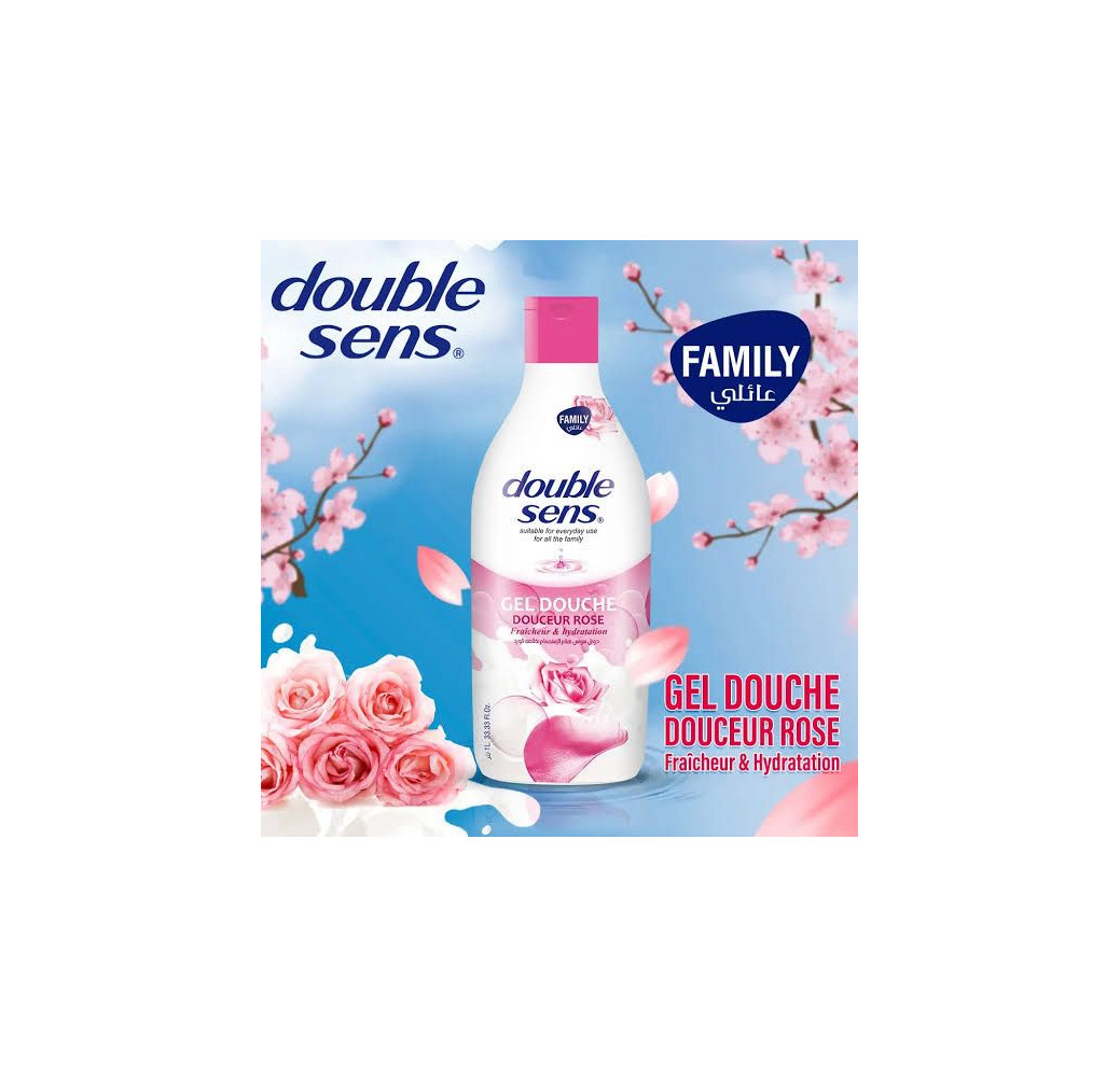 Double Sens fleurs Gel Douche 1000Ml