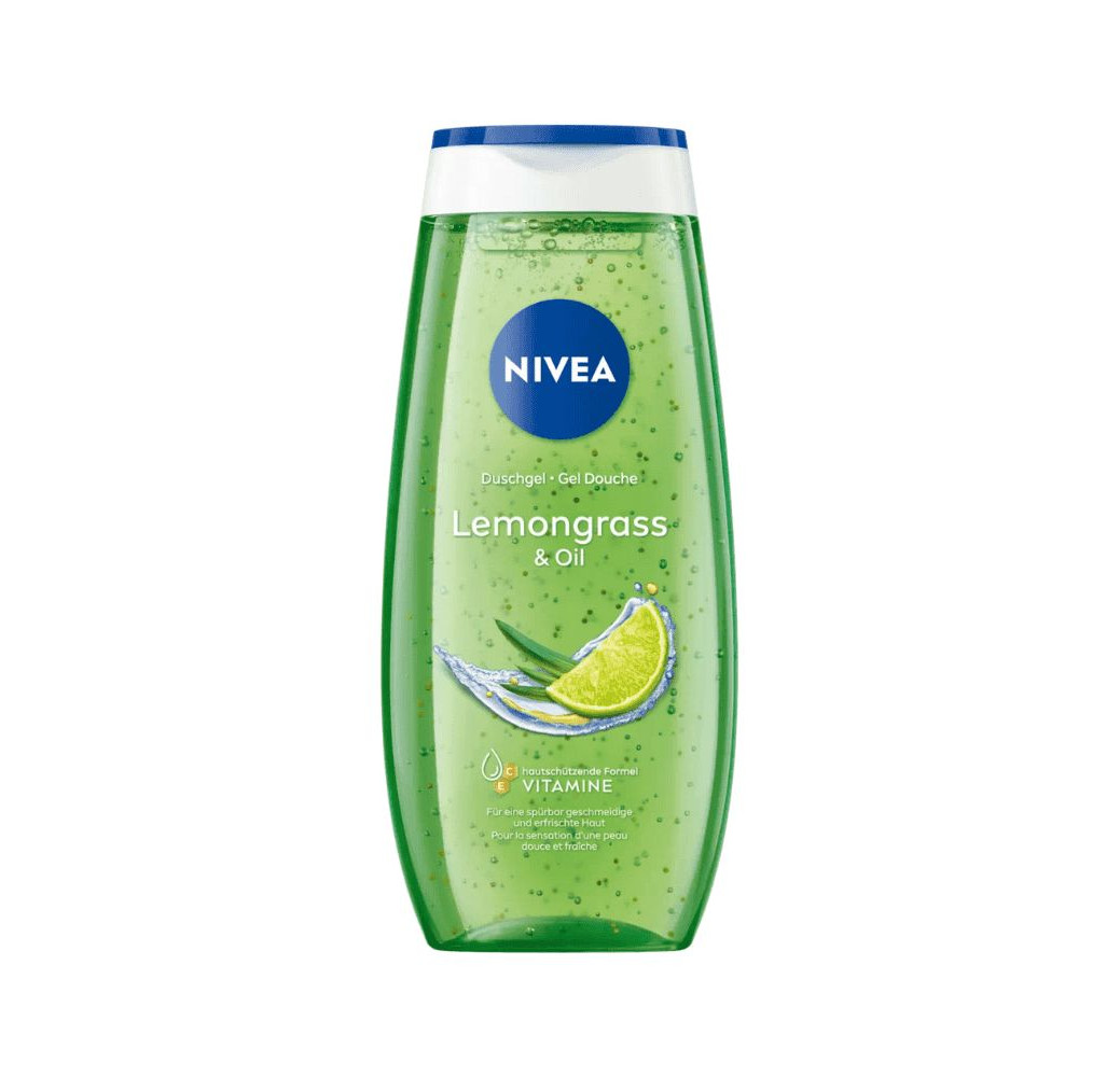 Gel douche à l'huile de citronelle, Lemongrass & Oil, Nivea Gel douche à l'huile de citronelle, Lemongrass & Oil, Nivea