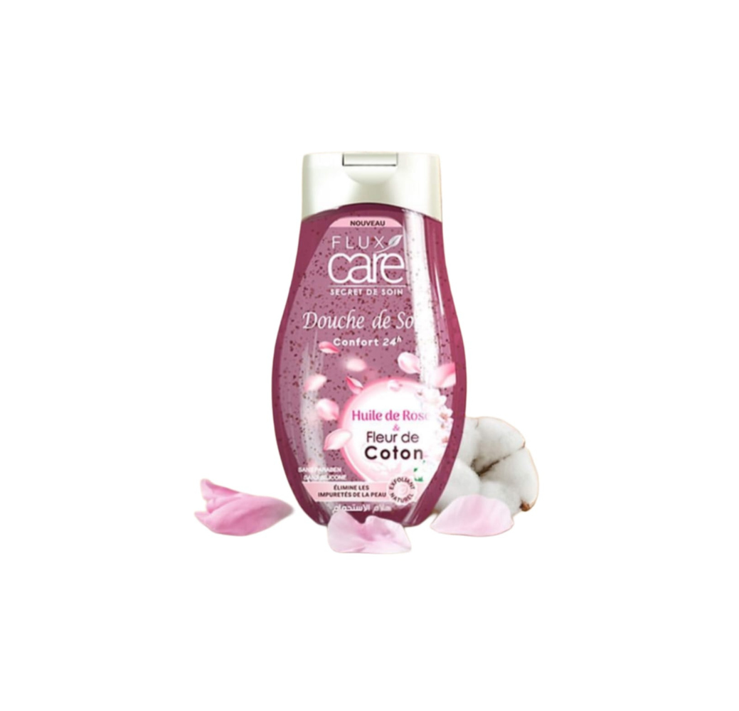 Bain Douche Soie Huile de Rose et Fleurs de Coton – Flux Care Bain Douche Soie Huile de Rose et Fleurs de Coton – Flux Care