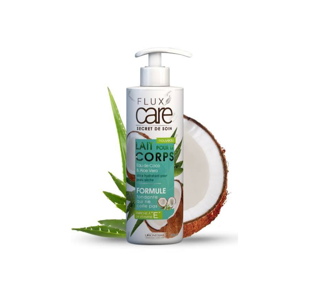 Lait pour le Corps Eau de Coco & Aloe Vera – Flux Care 380ml