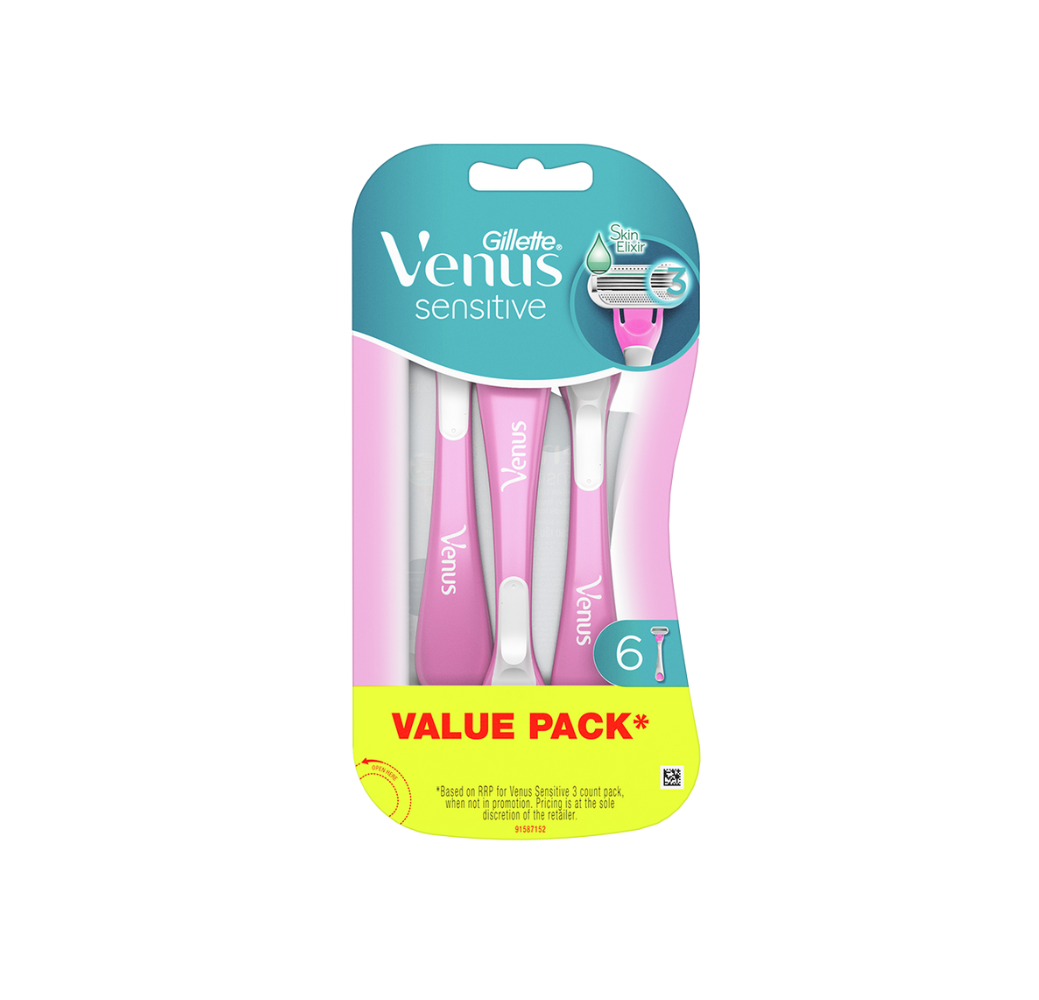 Gillette Venus Sensitive Value Pack 6 Blades – Venus