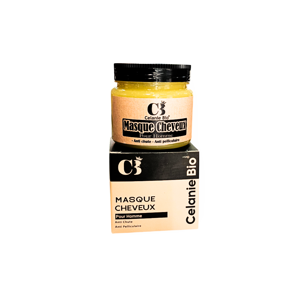 Masque Cheveux Anti-Chute & Antipelliculaire pour Homme - CelanieBio