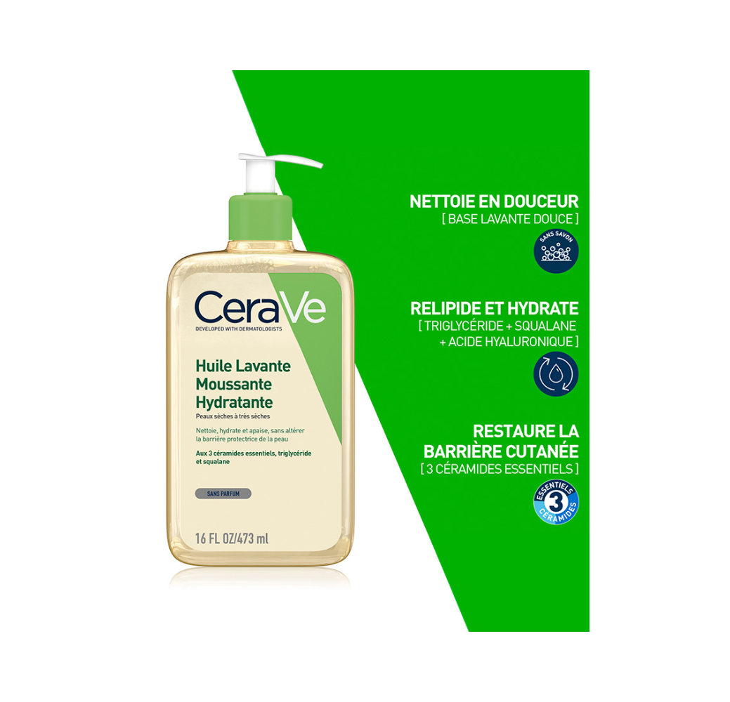 CeraVe Huile Lavante Moussante Hydratante 236 ml