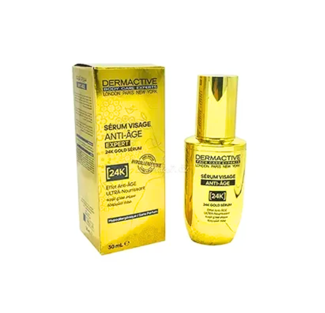 Sérum Visage Anti-Âge 24K 30 ml – Dermactive Face Care