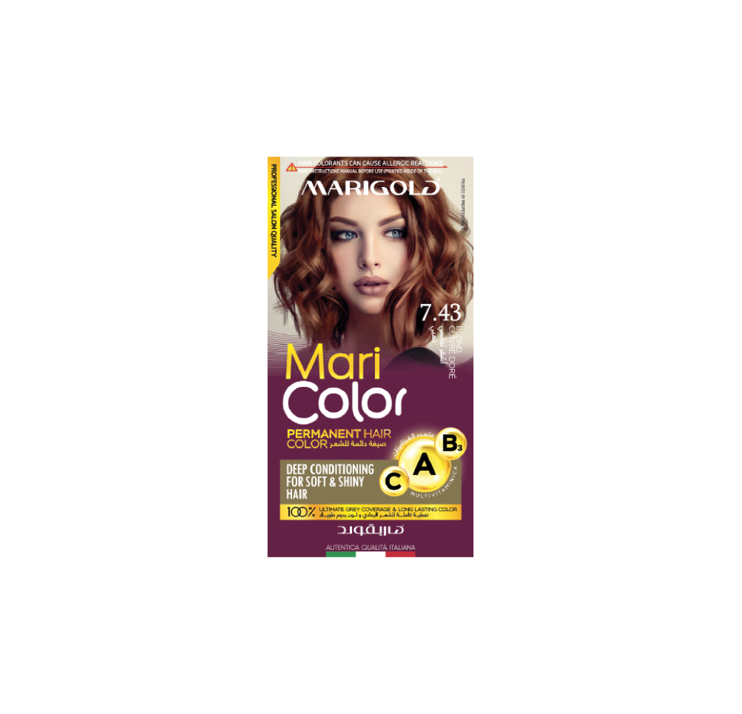 Kit Coloration Mari Color 7.43 – Marigold