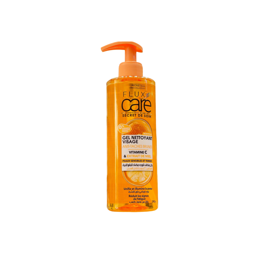 Gel Nettoyant Visage Vitamine C & Extrait de Miel 390 ml – Flux Care