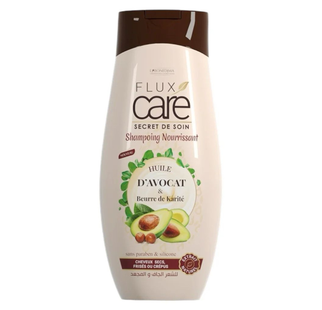 Flux Care – Shampooing Nourrissant Huile d’Avocat & Beurre de Karité