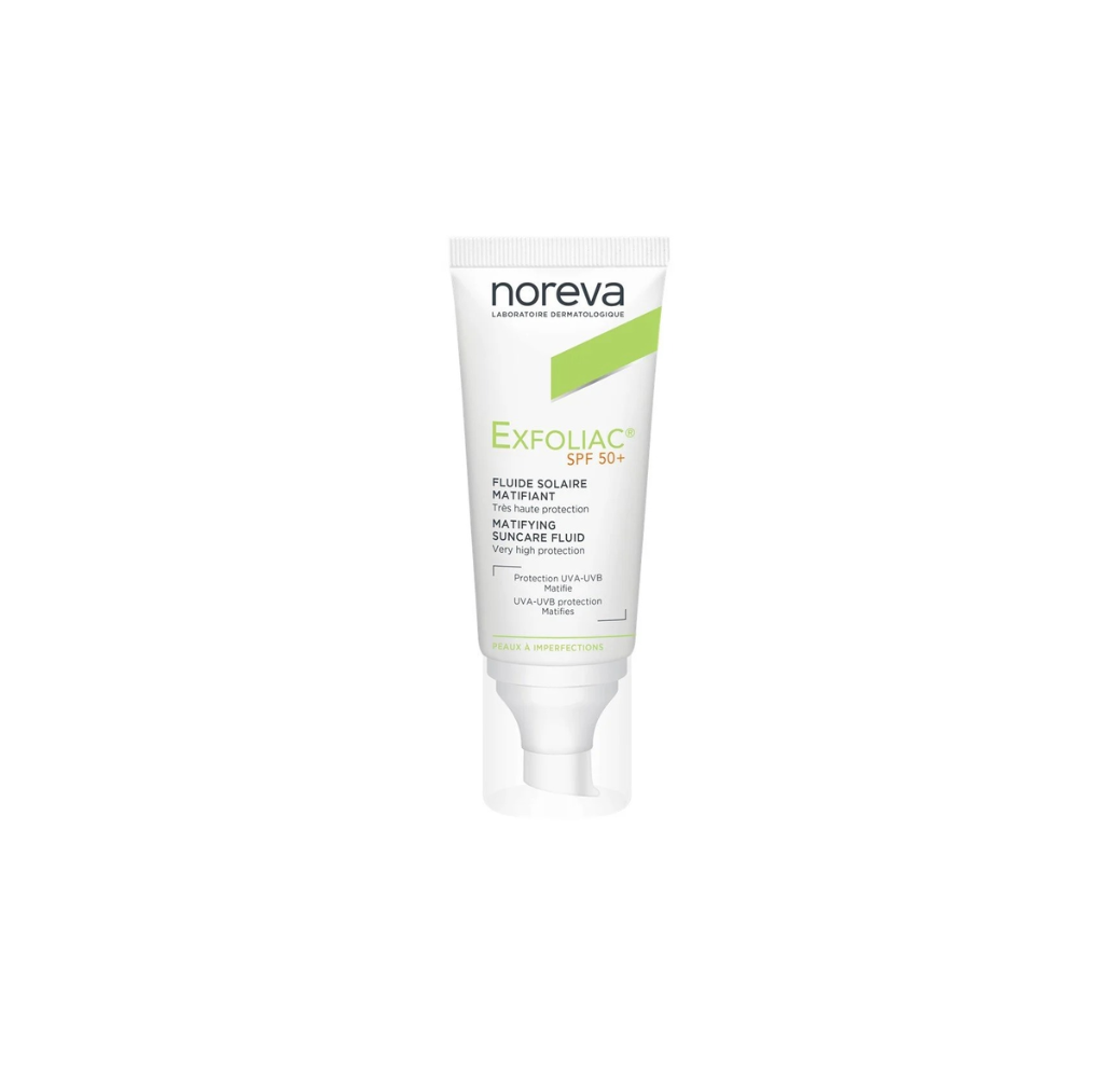 Exfoliac SPF 50+ Fluide Solaire Matifiant 40ml – Noreva