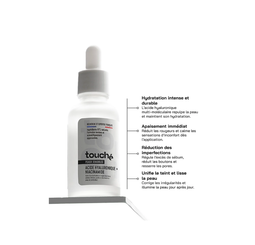 Acide Hyaluronique + Niacinamide Peaux Sensibles – Touché