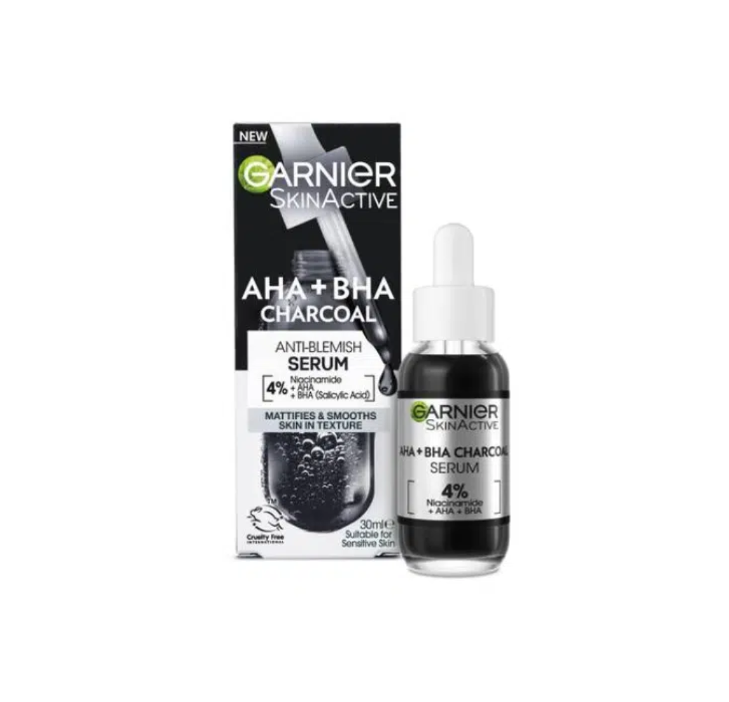 AHA + BHA Charcoal Serum – Garnier SkinActive