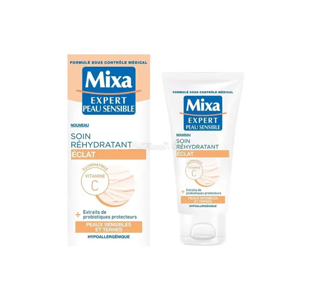 Soin Réhydratant Éclat – Mixa Expert Peau Sensible