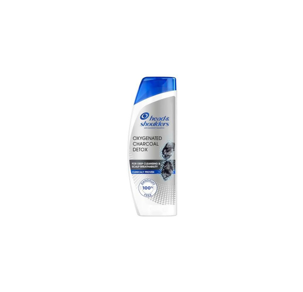 Head & Shoulders – Shampooing Antipelliculaire Charbon Détox (Charcoal Detox), parfum frais